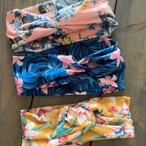 NWOT Floral Knotted Headbands Set